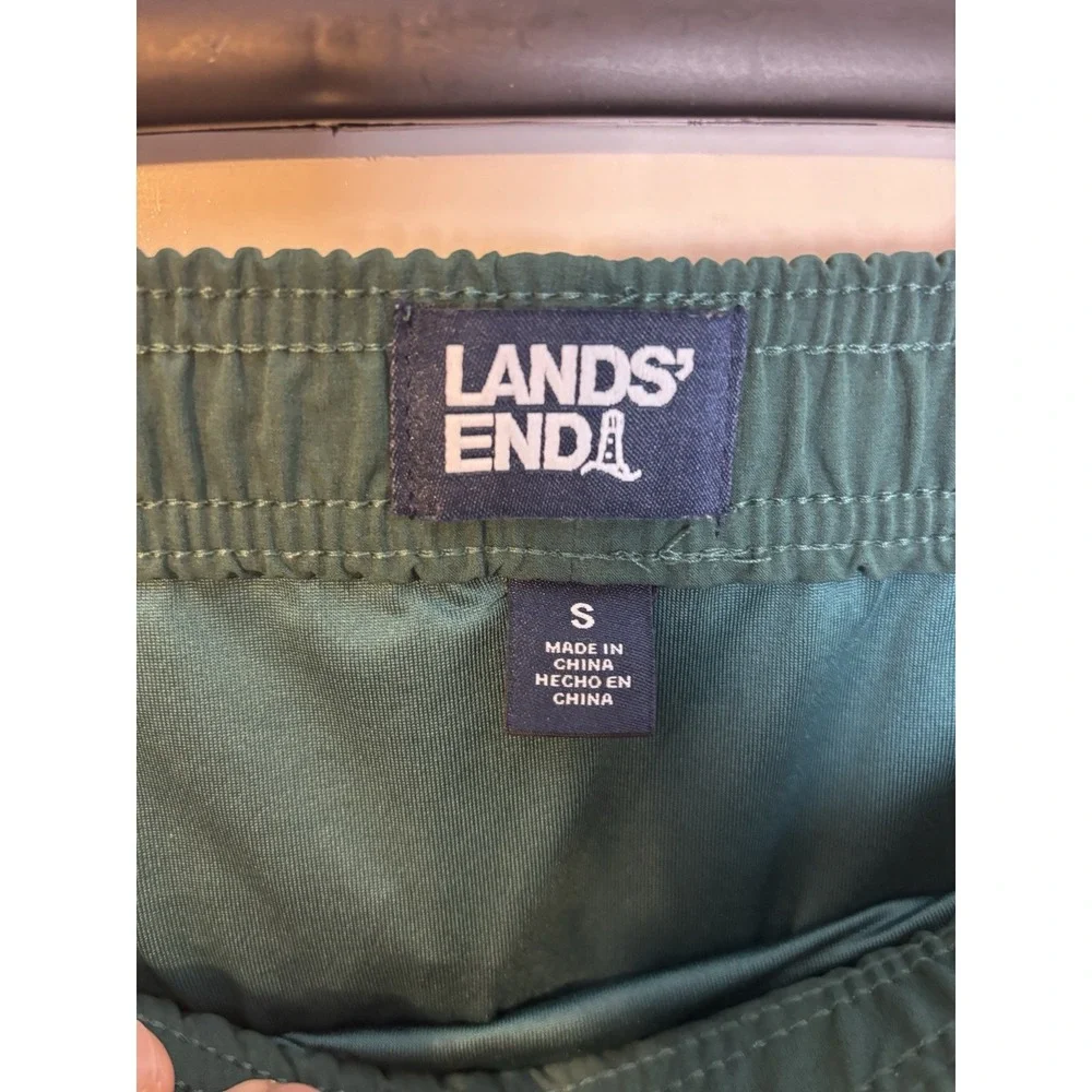 Lands' End Men's‎ Swim Short, Green Size Small